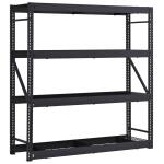 Husky 4-Tier Industrial Duty Steel Freestanding Garage Storage Shelving Unit in Black (77 in. W x 78 in. H x 24 in. D) (N2W772478W4B)