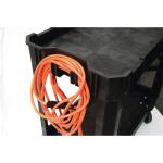 Husky 2-Tier Plastic 4-Wheeled Service Cart in Black (12603)