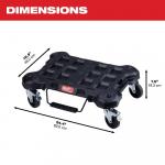 Milwaukee 24 in. x 18 in. Black PACKOUT Dolly Multi-Purpose Utility Tool Cart