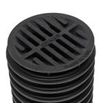 NDS 3 in. - 4 in. Plastic Round Drainage Grate in Black (11U)