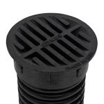 NDS 3 in. - 4 in. Plastic Round Drainage Grate in Black (11U)