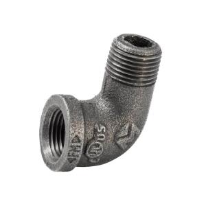 Southland 1/2 in. Black Malleable Iron 90 Degree FPT x MPT Street Elbow Fitting (520-303HN)