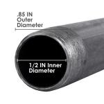 STZ 1/2 in. x 4 ft. Black Steel Schedule 40 Cut Pipe (306 12X48)