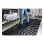 TrafficMaster Black 36 in. x 36 in. Rubber Anti-Fatigue Indoor Comfort Mat (KFTRM9191-1)