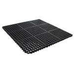 TrafficMaster Black 36 in. x 36 in. Rubber Anti-Fatigue Indoor Comfort Mat (KFTRM9191-1)