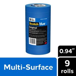 3M ScotchBlue 0.94 In. x 60 Yds. Original Multi-Surface Painter's Tape (9 Rolls) (2090-24AP9)