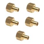 Apollo 1/2 in. Brass PEX-B Barb x 1/2 in. Female Pipe Thread Adapter 5-Pack (APXFA12125PK)