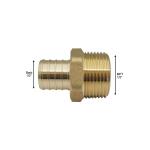 Apollo 1 in. Brass PEX-B Barb x Male Pipe Thread Adapter (APXMA11)