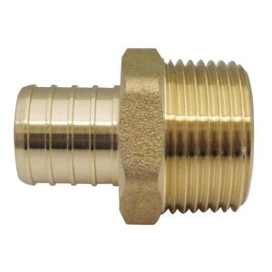 Apollo 1 in. Brass PEX-B Barb x Male Pipe Thread Adapter (APXMA11)