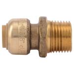 SharkBite 3/8 in. (1/2 in. O.D.) Push-to-Connect x 1/2 in. MIP Brass Reducing Adapter Fitting (U118LFA)