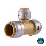 SharkBite Max 3/4 in. x 3/4 in. x 1/2 in. Push-to-Connect Brass Reducing Tee Fitting (UR412A)