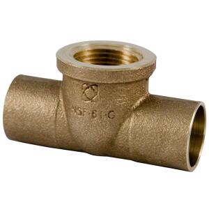 Everbilt 1/2 in. Forged Bronze Lead-Free Cup x Cup x FIP Tee Fitting (C712LFHD12)