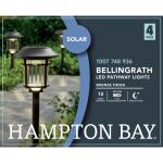 Hampton Bay Bellingrath 10 Lumen Bronze LED Weather Resistant Outdoor Solar Path Light with Plastic Lens 4-Pack (P3100-01-12)