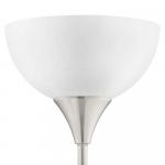 Hampton Bay 70 in. Brushed Nickel 2-Light Mother Daughter Torchiere Floor Lamp with Plastic Shade