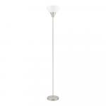 Hampton Bay Brushed Nickel 1-Light Torchiere Floor Lamp, 70 inches tall, with Plastic Shade