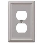Hampton Bay Ascher 1 Gang Duplex Steel Wall Plate - Brushed Nickel (149DBNHB)