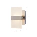 Home Decorators Collection Alberson 5 in. Brushed Nickel 2-Light LED Sconce (28616-HBUR)