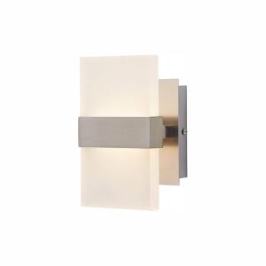 Home Decorators Collection Alberson 5 in. Brushed Nickel 2-Light LED Sconce (28616-HBUR)