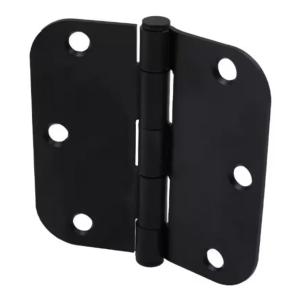 Everbilt 3-1/2 in. x 1/4 in. Radius Squeak-Free Door Hinge (3-Pack) Matte Black