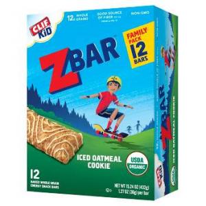 CLIF Kid ZBAR Organic Iced Oatmeal Cookie Snack Bars 12ct