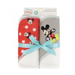 Disney Baby Mickey Mouse 2 Pack Hooded Towels