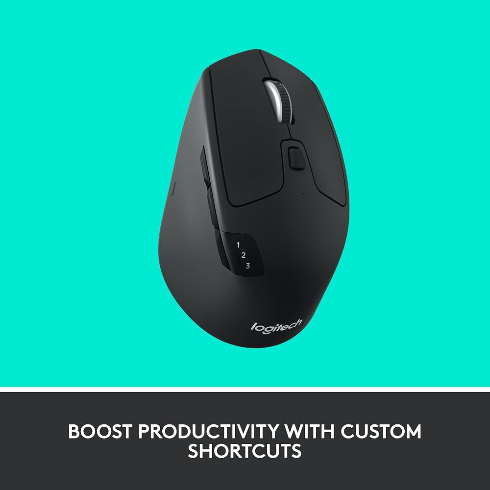 Logitech M720 Triathalon Full Size Multi-Device Wireless Mouse - Image 3
