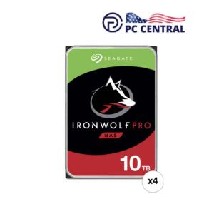 Seagate 10TB IronWolf Pro 7200 rpm SATA III 3.5" Internal NAS HDD (CMR, Retail, 4-Pack)