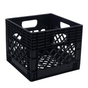 GSC Technologies 11 in. x 13 in. x 13 in. Black Milk Crate (MC131311-002)