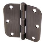 Everbilt 3-1/2 in. x 5/8 in. Radius Squeak-Free Door Hinge Antique Brass