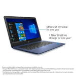 HP 14" Laptop, Celeron N4000, 4GB RAM, 64GB Storage, Windows 10S, Blue (14-cb171wm)