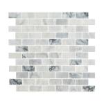MSI Carrara Classique Brick 12 in. x 12 in. Honed Marble Mesh-Mounted Mosaic Wall Tile (0.97 sq. ft./Each) (CAR-1X2H-5)