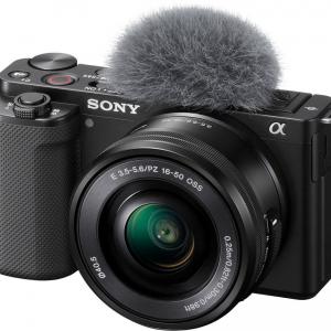 Sony - Alpha ZV-E10 Kit Mirrorless Vlog Camera with 16-50mm Lens - Black Model:ILCZVE10L/B