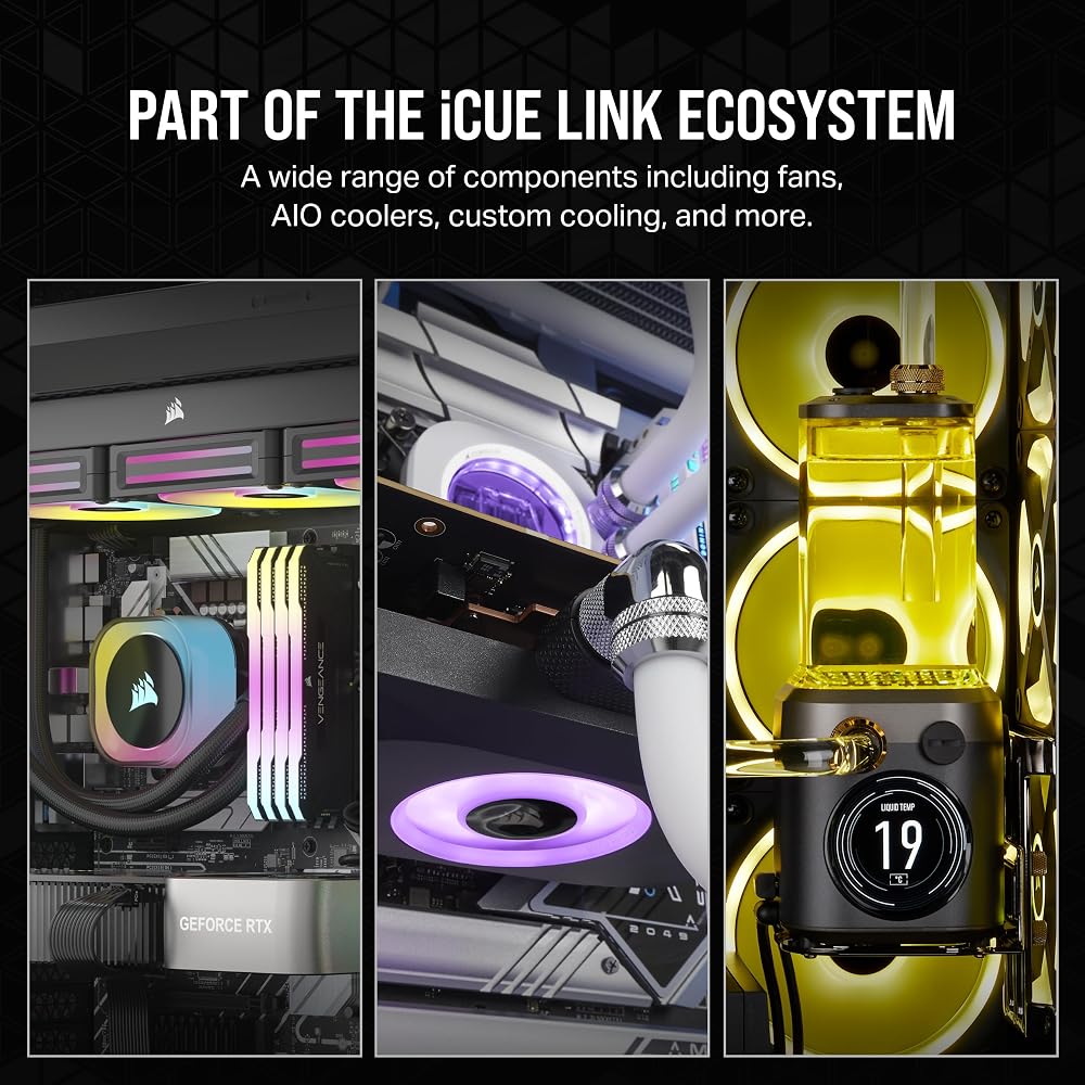 CORSAIR iCUE Link RX120 RGB 120mm PWM Fans with iCUE Link System Hub - Image 8