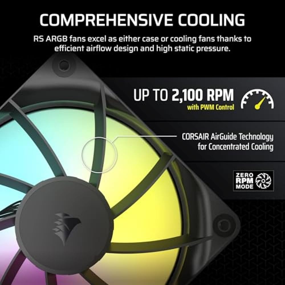 CORSAIR RS120 ARGB 120mm PWM Fans - Image 6