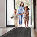 TrafficMaster Greek Key Charcoal 2 ft. 2 in. x Your Choice Length Roll Runner (MT1004438US)