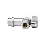 BRASSCRAFT MFG CO INC 1/2 in. Press Connect Inlet x 3/8 in. Compression Outlet 1/4 Turn Angle Valve (G2CP19X C1)