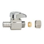 BrassCraft 1/2 in. Crimp PEX Barb Inlet x 3/8 in. Compression Outlet Straight Valve (G2BRPX14X C1)