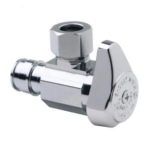 BrassCraft 1/2 in. Cold Expansion PEX Inlet x 3/8 in. Comp Outlet 1/4-Turn Angle Stop (G2CEPX19X C1)
