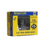 BrassCraft 1/2 in. Cold Expansion PEX Inlet x 3/8 in. Comp Outlet 1/4-Turn Angle Stop (G2CEPX19X C1)
