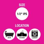 Oatey 1/2 in. Copper Tube Size Flange Escutcheon Plate in Chrome-Plated Steel (HDC76C)