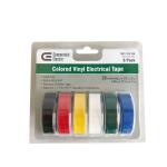 Commercial Electric 1/2 in. x 20 ft. Electric Tape, Multi-Color (6-Pack) (30005336)