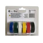 Commercial Electric 1/2 in. x 20 ft. Electric Tape, Multi-Color (6-Pack) (30005336)