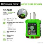 Commercial Electric 110/125-Volts Outlet Tester with GFCI - OTG-103