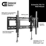 Commercial Electric Extend and Tilting TV Wall Mount for 42 in. to 90 in. TVs (MB-64649)