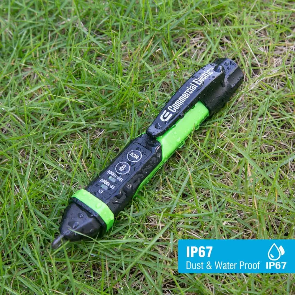 Commercial Electric Digital Dual Range Non Contact Voltage Tester with Flashlight 12-1000V AC (NCV-8909)