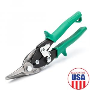 CrescentWiss 9-3/4 in. Right Cut Aviation Snips and Compound Action Straight 