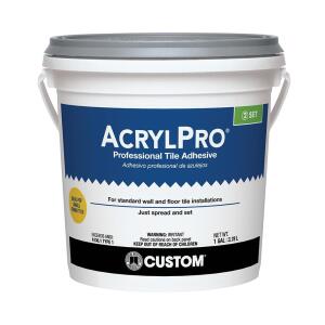 Custom Building Products AcrylPro 1 Gal. (4 qt.) Tile & Stone 72 Hr. Dry Time Tile Professional Tile Adhesive (ARL40001)