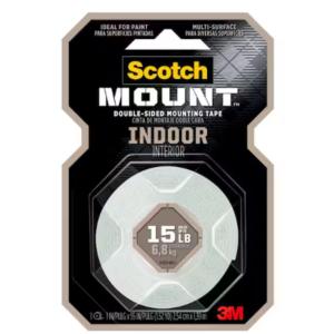 3M - 1 in. x 1.52 yds. Permanent Double Sided Indoor Mounting Tape