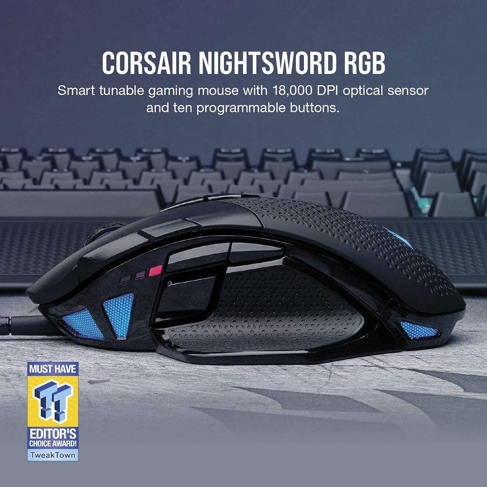 Corsair NIGHTSWORD RGB Wired Gaming Mouse - Image 2