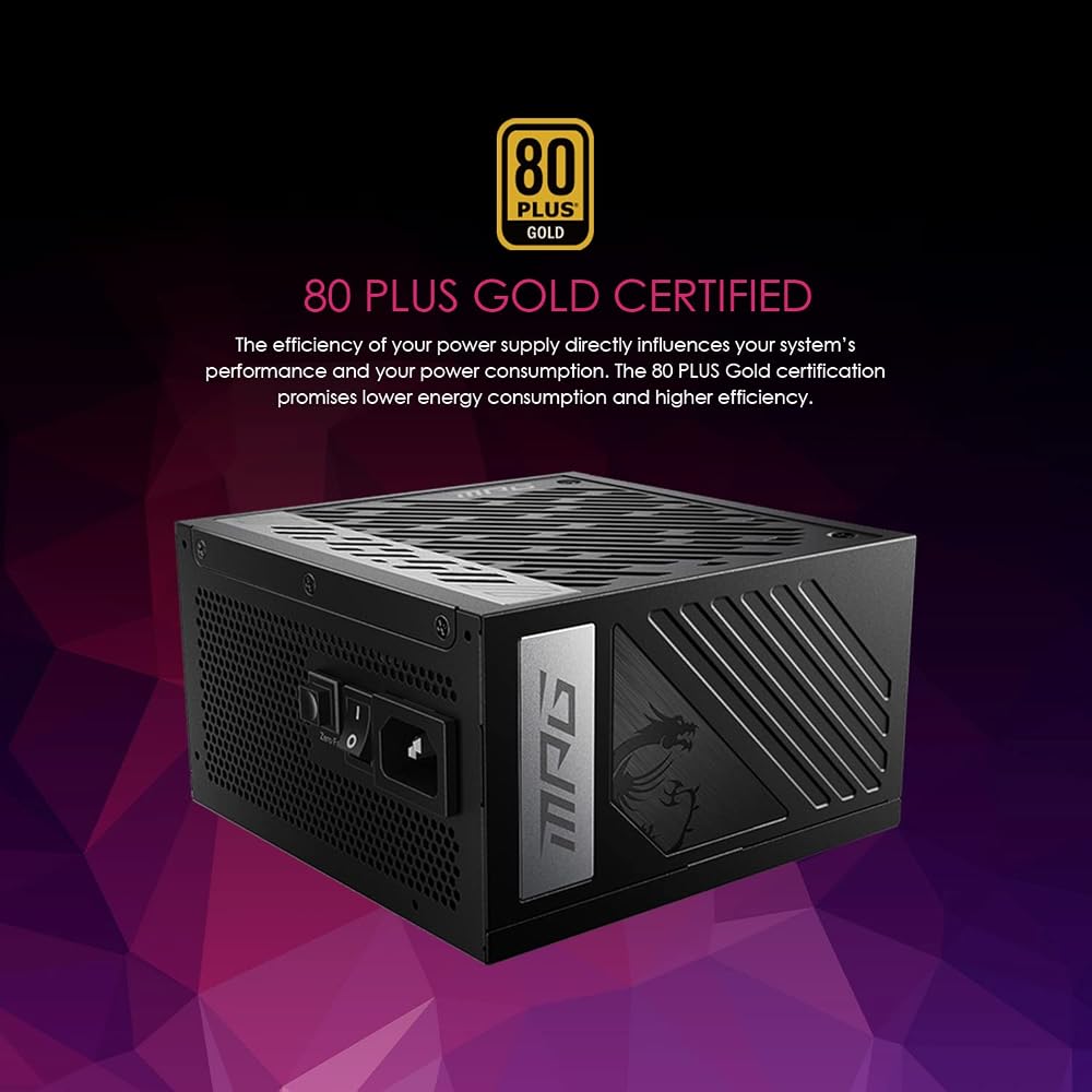 MSI MPG A850G PCIE 5 & ATX 3.0 850W Gaming Power Supply - Image 4